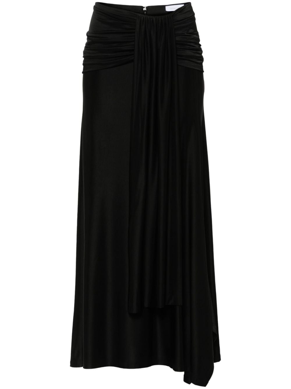 drape-detail maxi skirt - 1