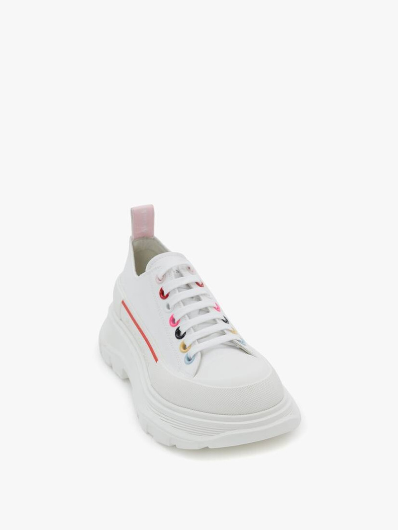 Alexander McQueen Tread Slick Lace Up in White/multicolour outlook