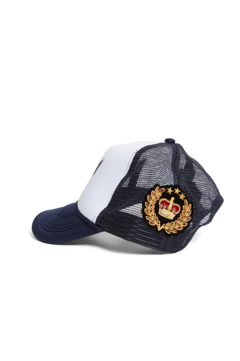 WHO DECIDES WAR BAROQUE TRUCKER HAT INDIGO outlook