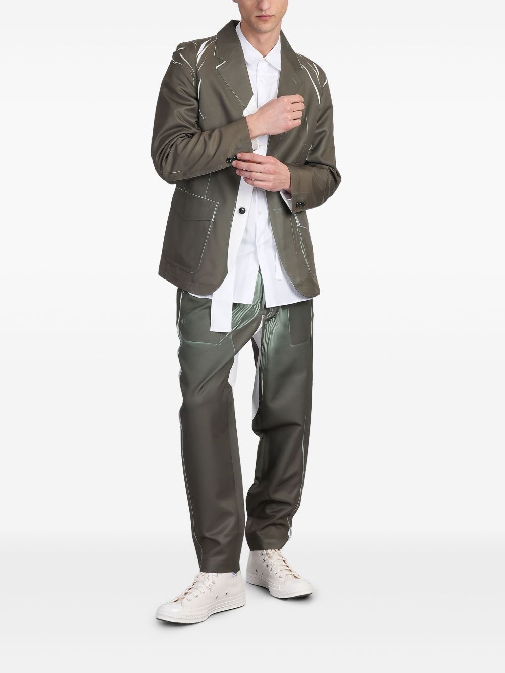 contrasting-detailed blazer - 2