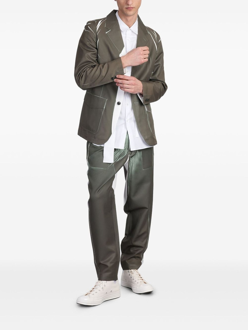 Comme des Garçons SHIRT contrasting-detailed blazer outlook