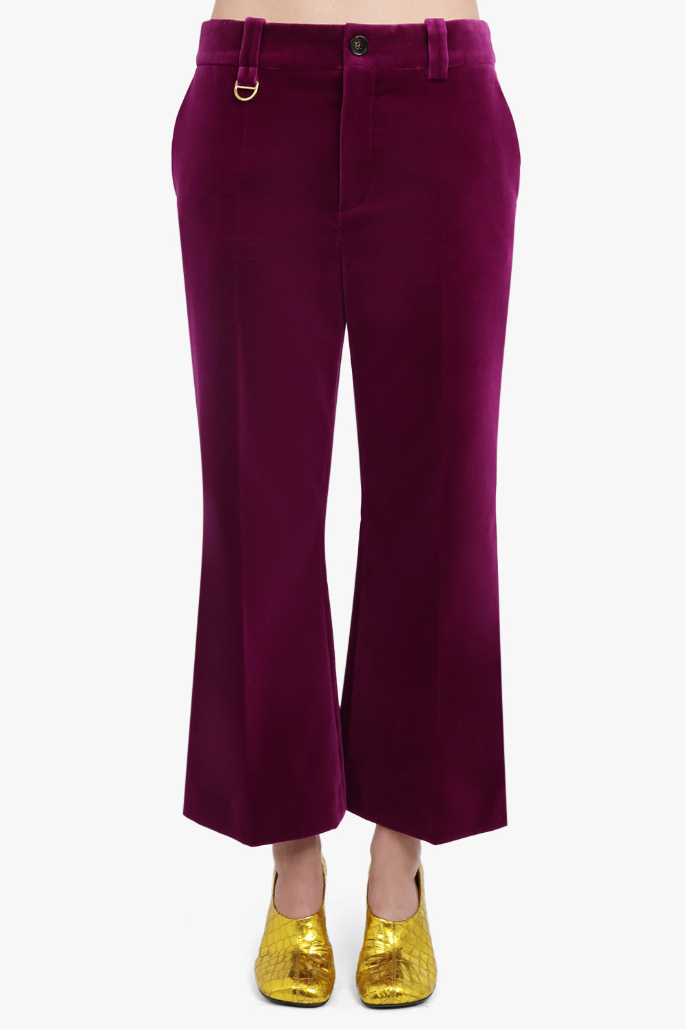 VELVET WIDE LEG PANT | PANSY PURPLE - 3