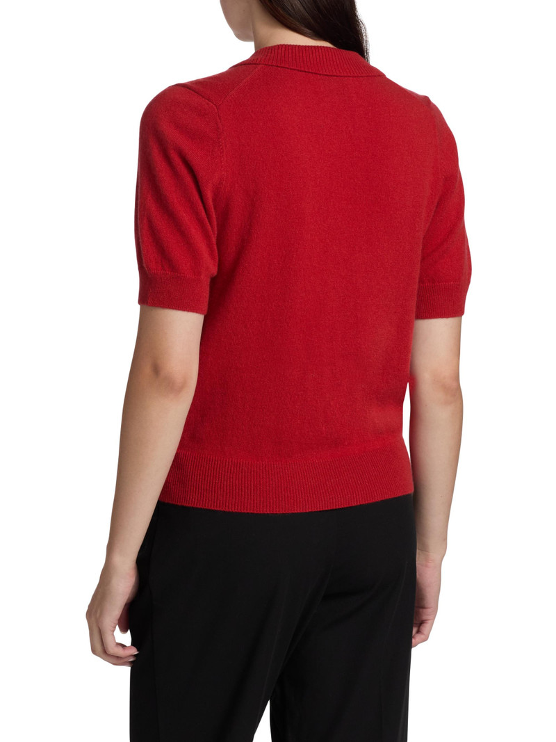 Women's Louise Cashmere Polo Sweater - Sundried Tomato 5