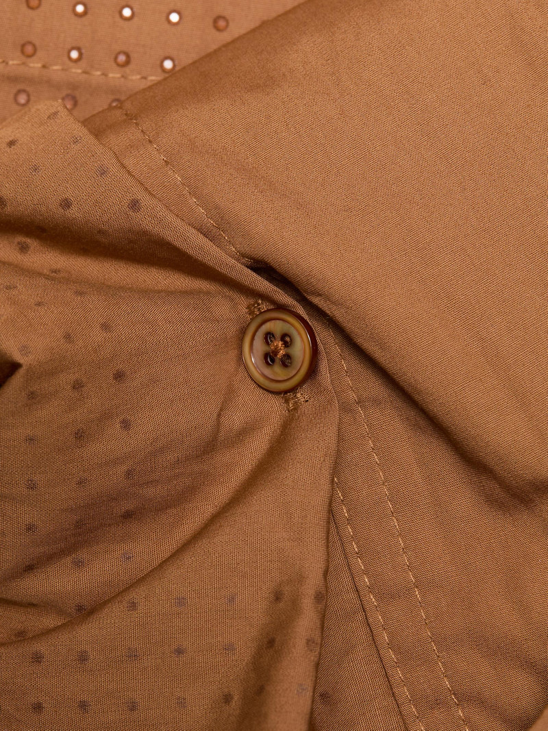 Women's Next Ex Rhinestone Crop Button-Front Shirt - Argan Oil 7