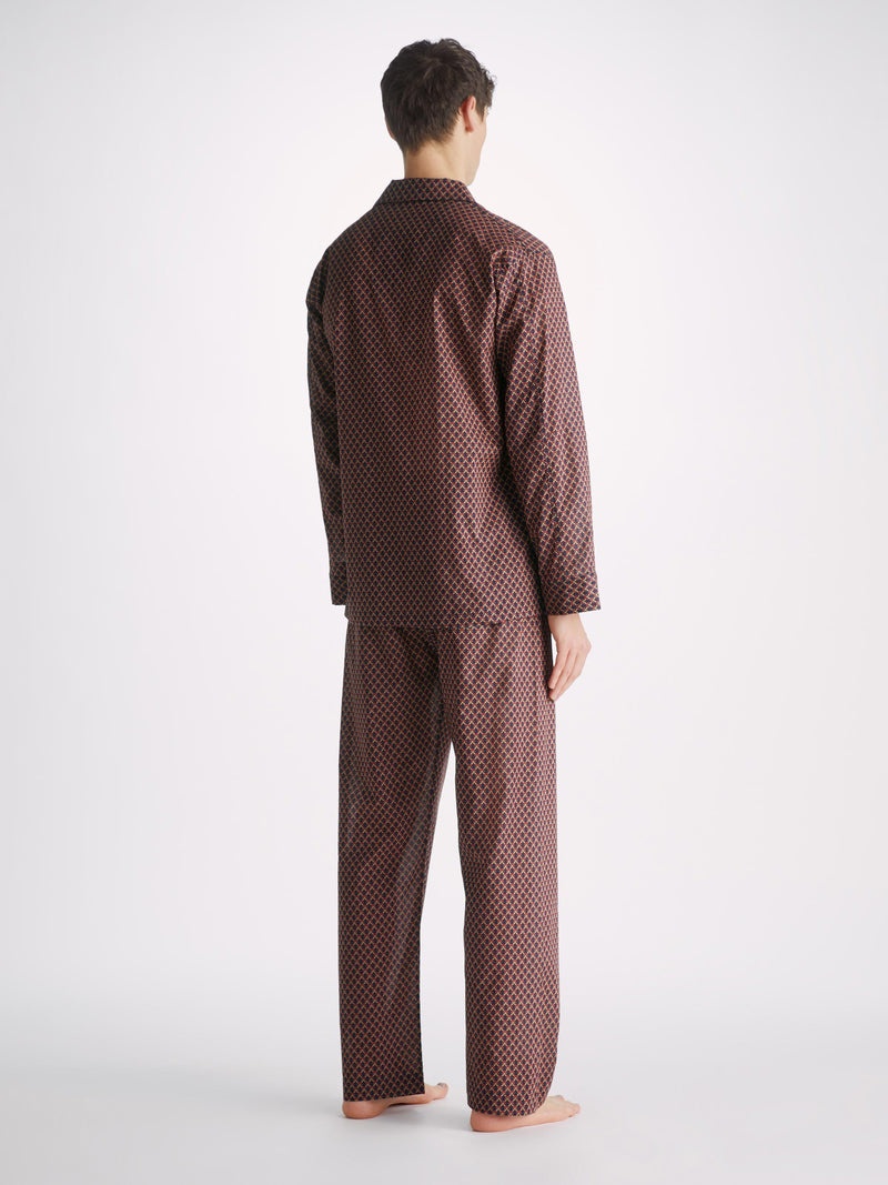Men's Classic Fit Pyjamas Ledbury 65 Cotton Batiste Multi - 5