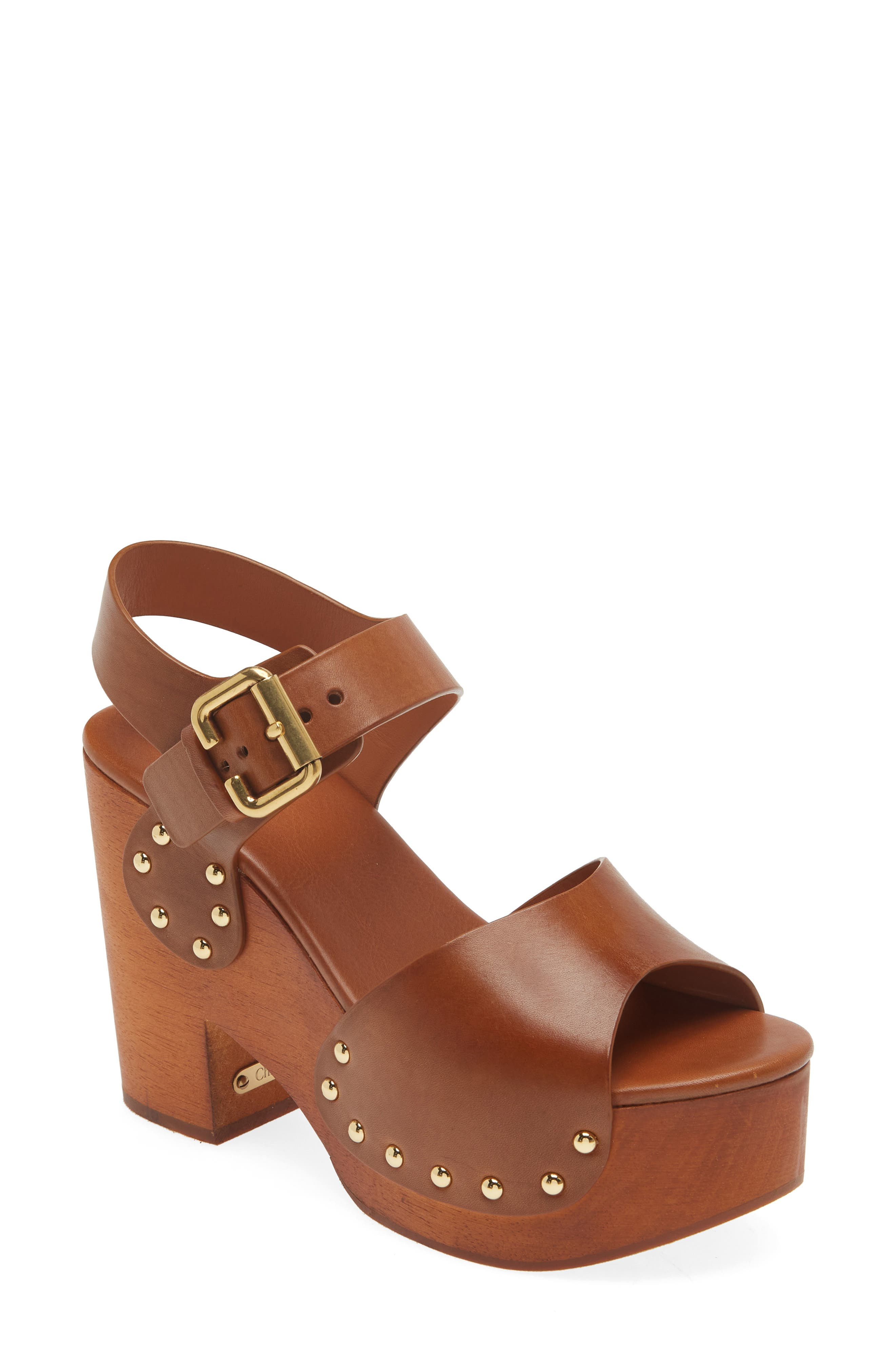 Chloé Jeanette Platform Sandal in Ginger Brown at Nordstrom - 1