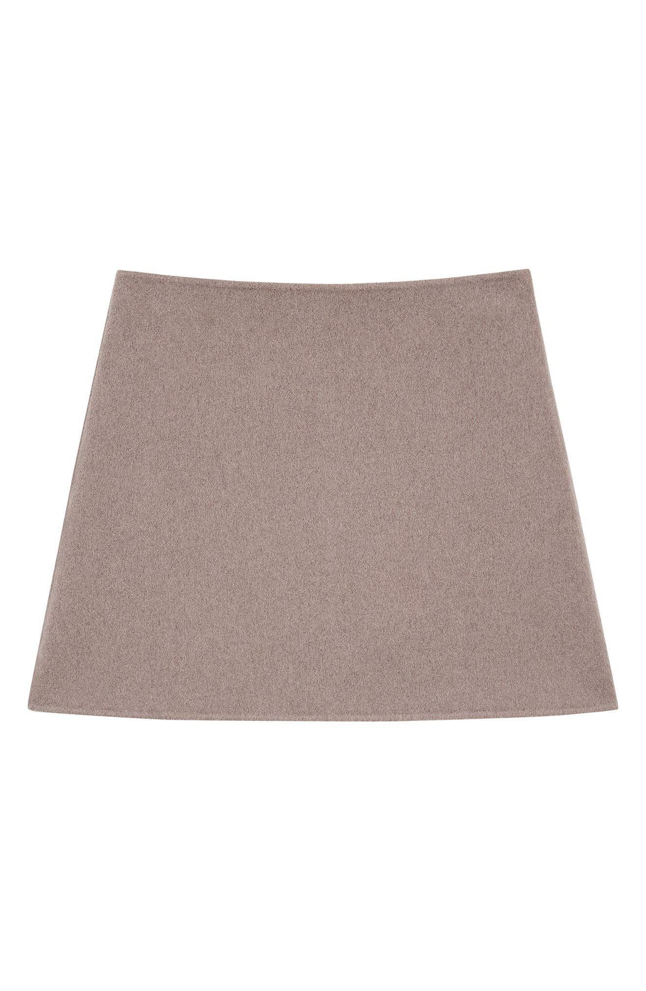 Theory Wool & Cashmere Miniskirt in Cindr Mel at Nordstrom - 4