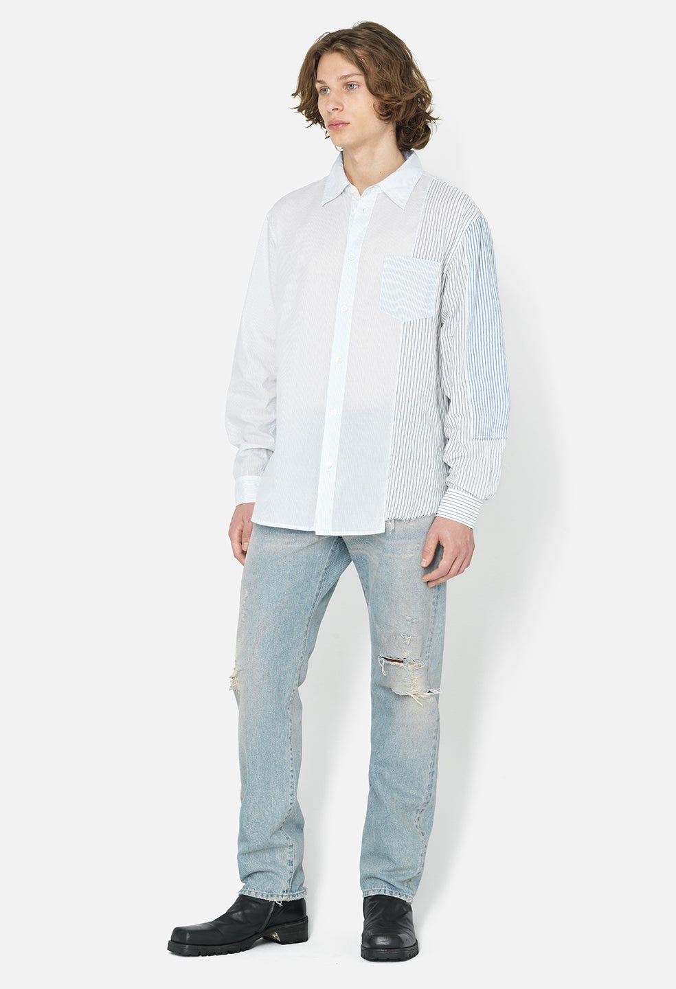 PANELED BUTTON UP - 5
