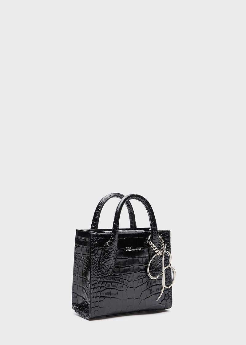 Blumarine MINI HANDBAG IN CROCODILE-EFFECT PRINT LEATHER outlook