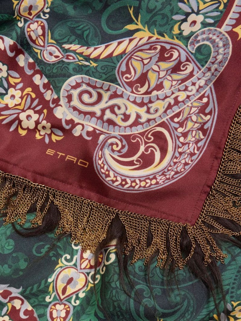 Etro paisley fringed scarf outlook