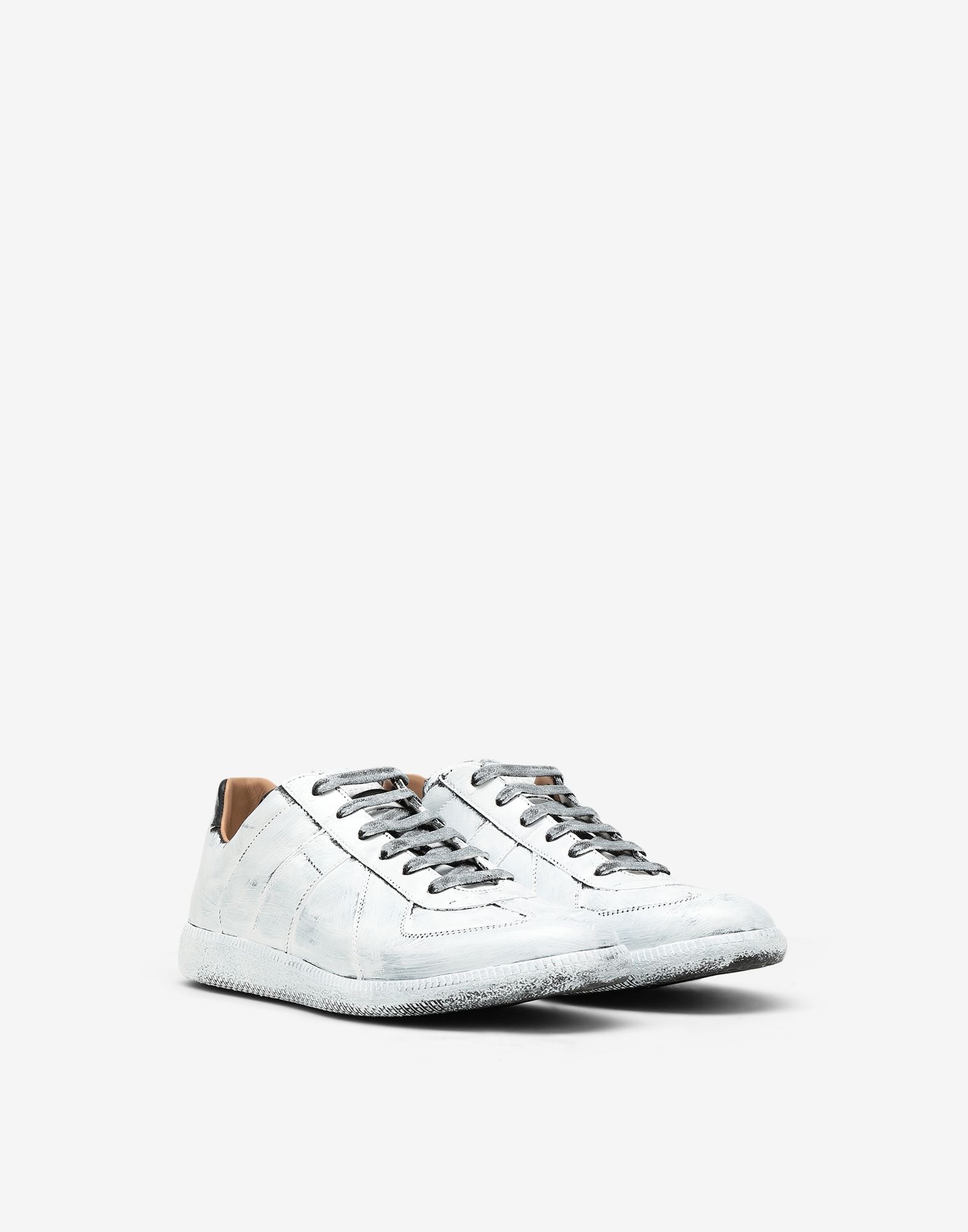 Replica White paint sneakers - 2