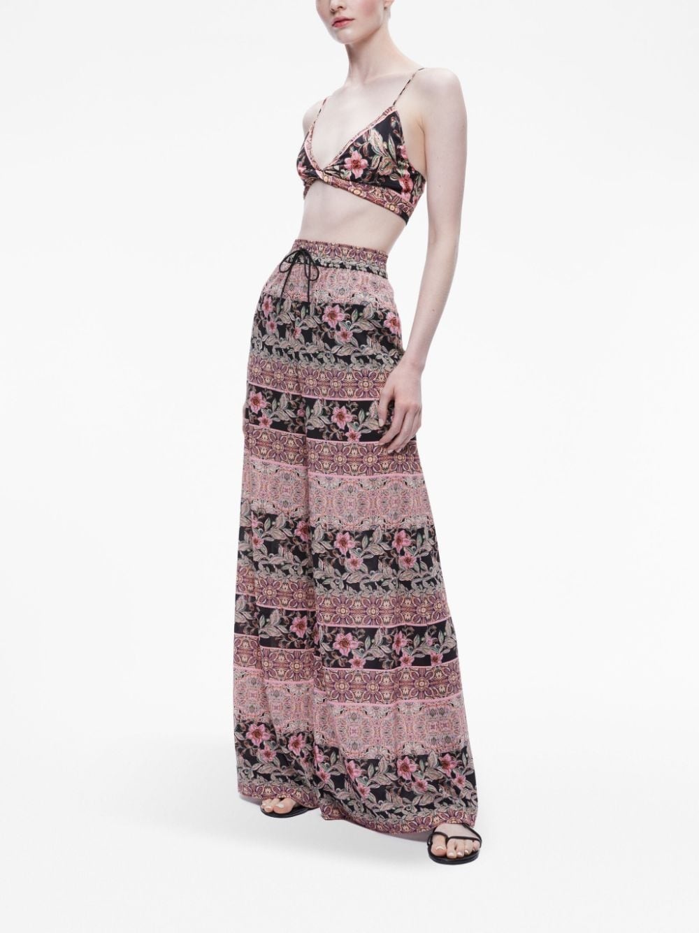 Tay floral-print cropped top - 2