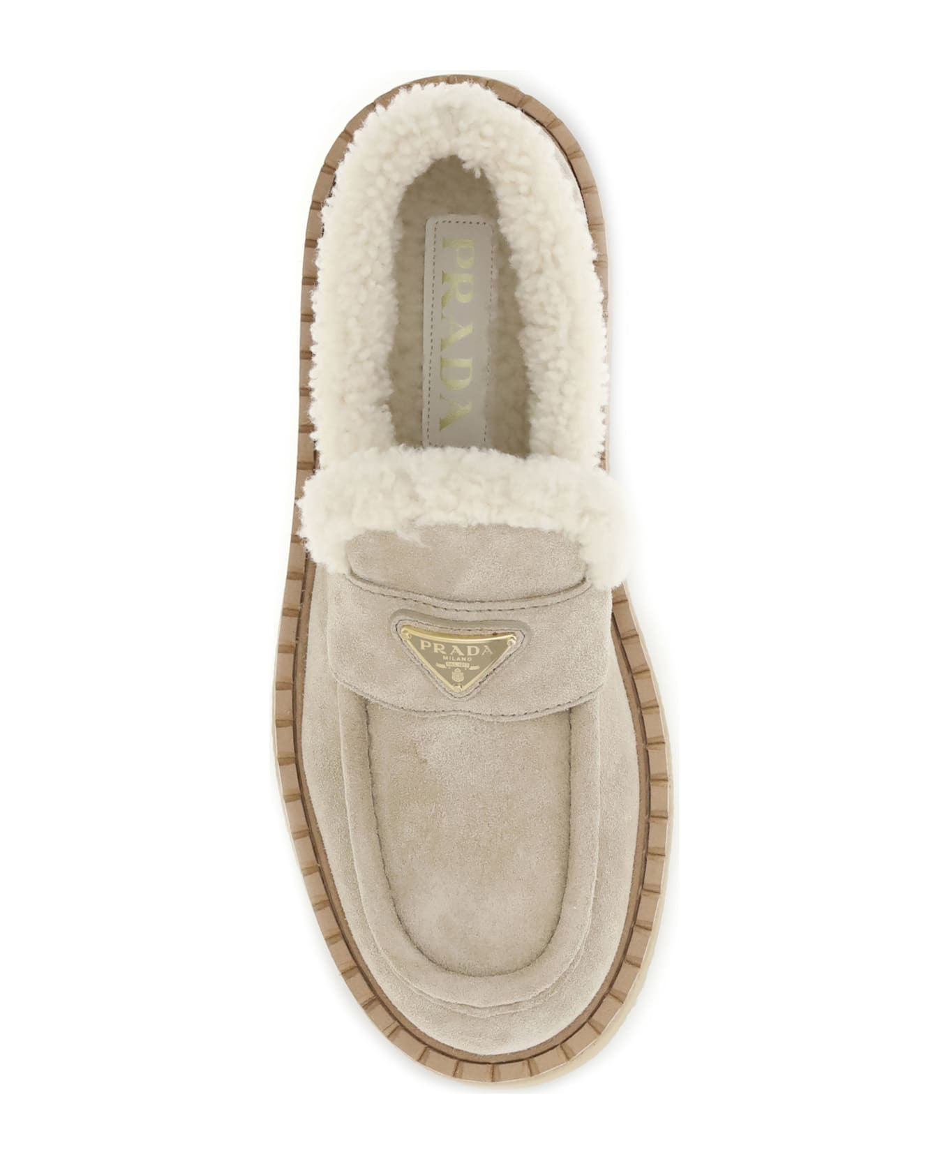 Suede Loafers With Shearling - 4