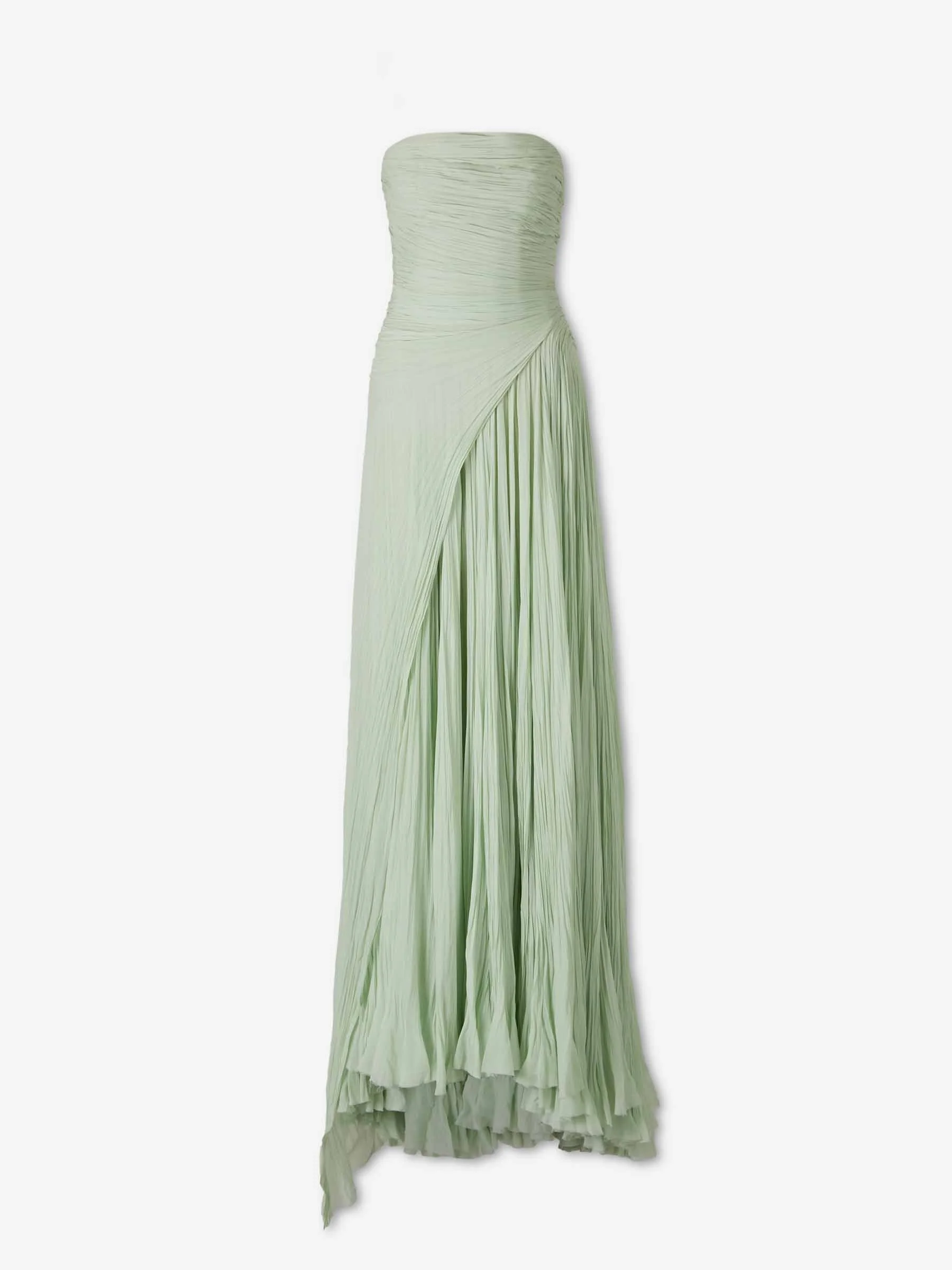 DRAPED SILK DRESS - 1