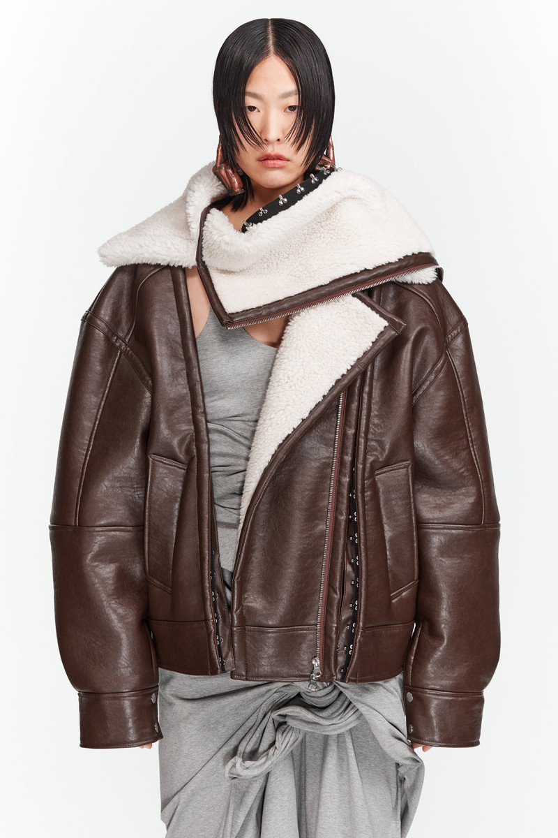 Hook and Eye Shearling Jacket 9
