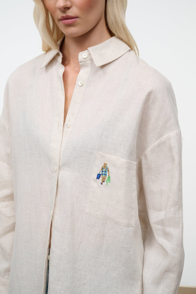 STAUD SANDBAR LINEN TOP NATURAL 4