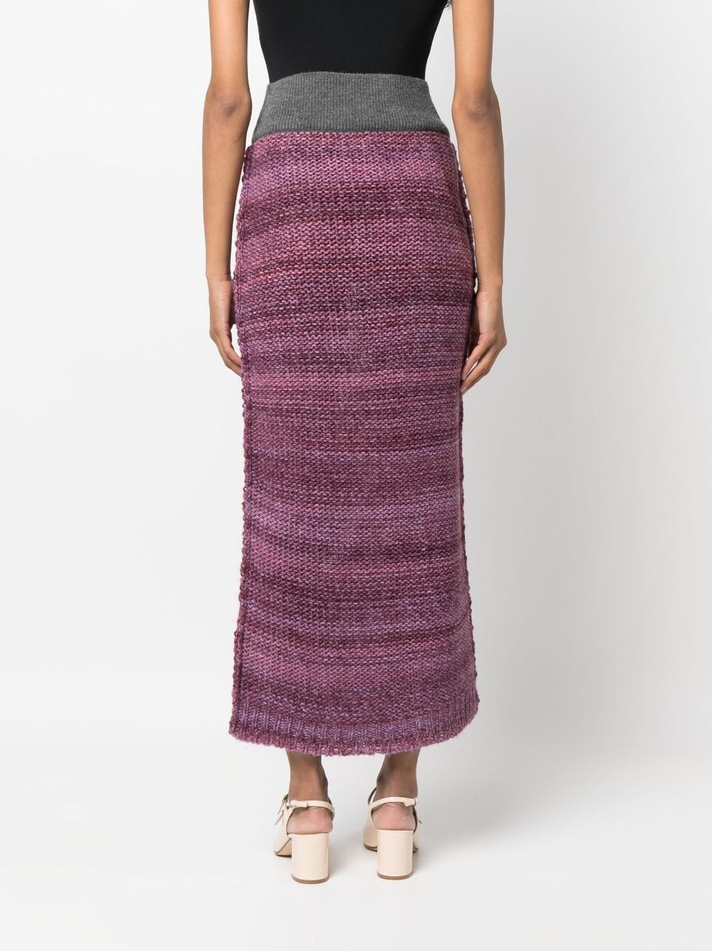 Lynette mÃ©lange-knit midi skirt - 4