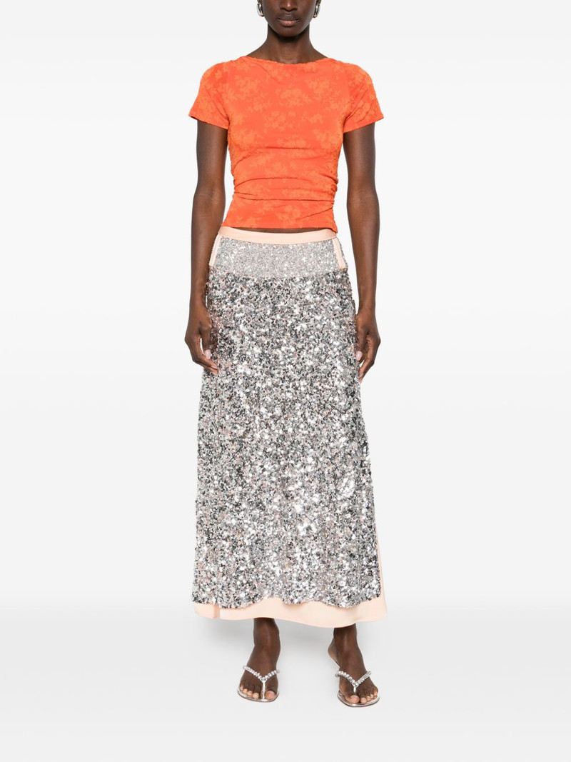rabanne sequin-embellishment maxi skirt outlook