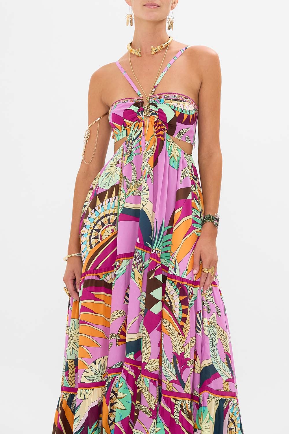 GATHERED CUT OUT DRESS - 5