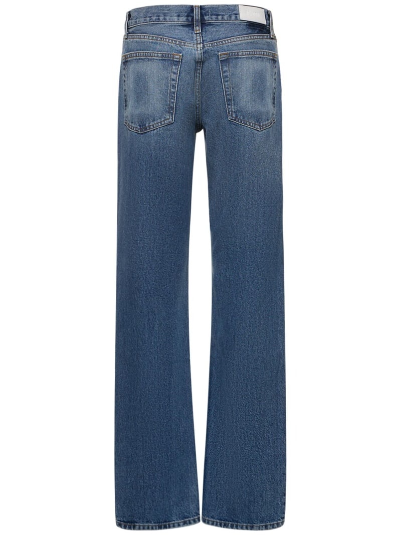 Easy straight cotton denim jeans - 4