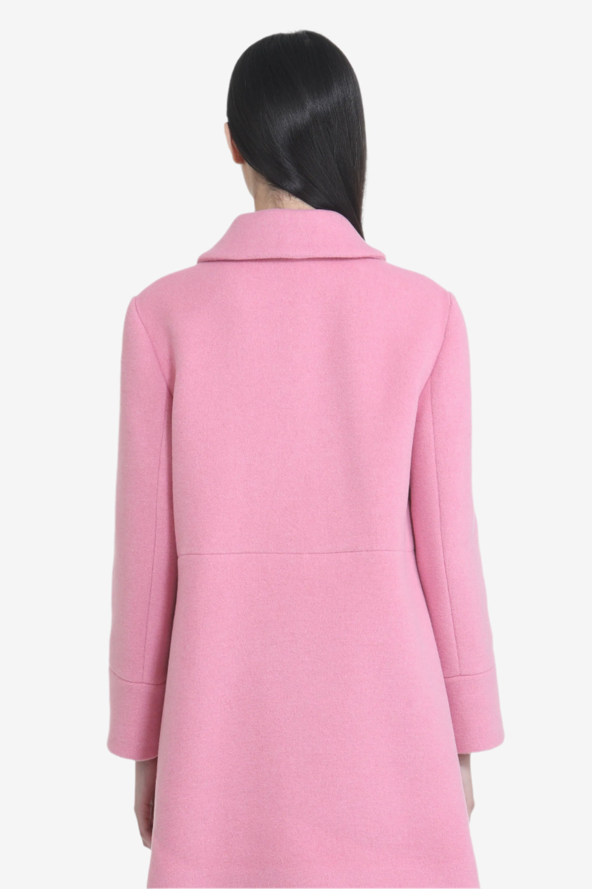 SHORT COAT WITH LARGE BUTTONS AND ROUNDED COLLAR - 2