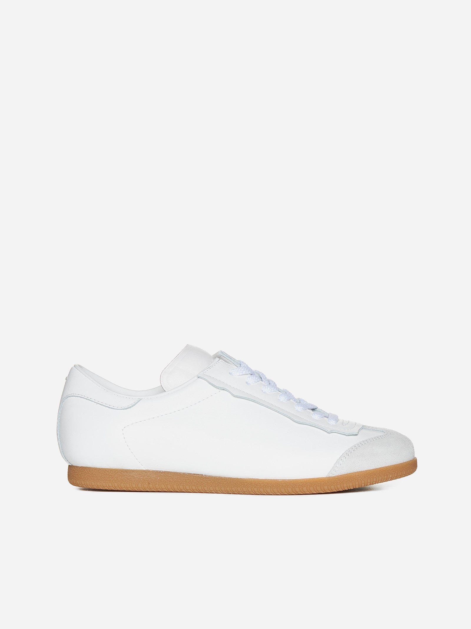 Leather low-top sneakers - 1