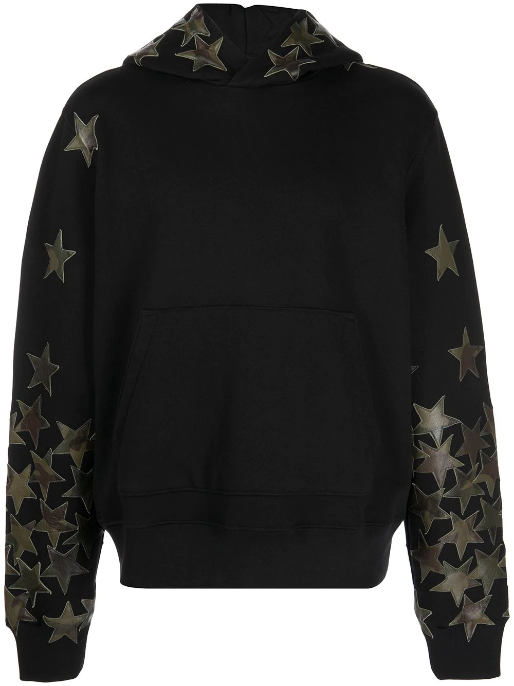 star-patch hoodie - 1