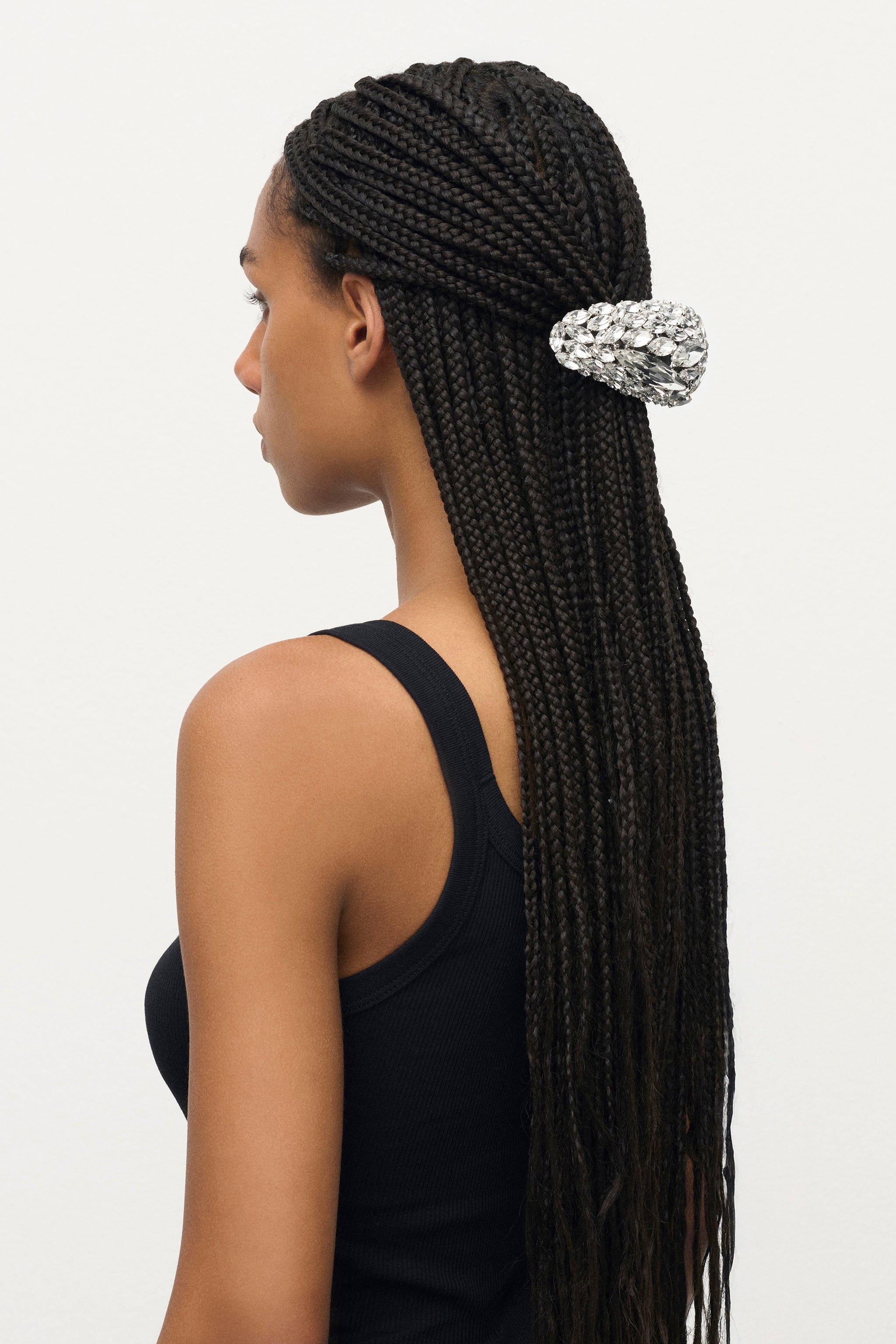 LARGE CRYSTAL CLUSTER TRIANGLE HAIRCLIP - 3