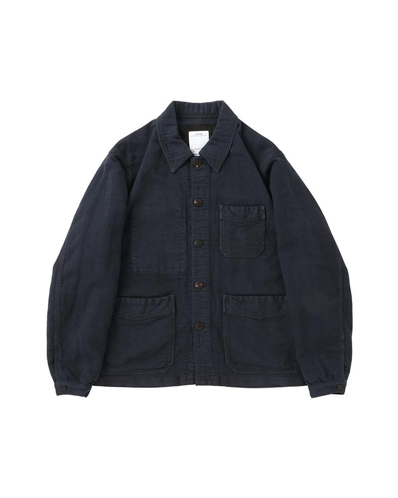 TRAVAIL COVERALL MOLESKIN DMGD NAVY 1