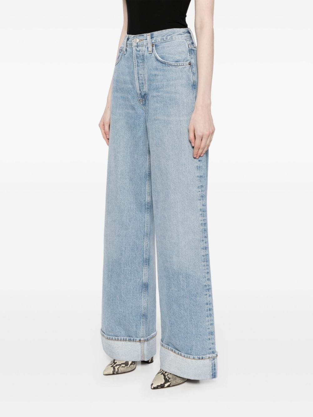 Dame high-rise wide-leg jeans - 3