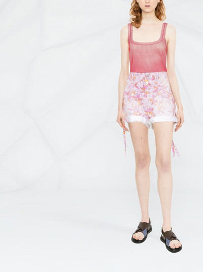Isabel Marant Naesqui floral print denim shorts outlook