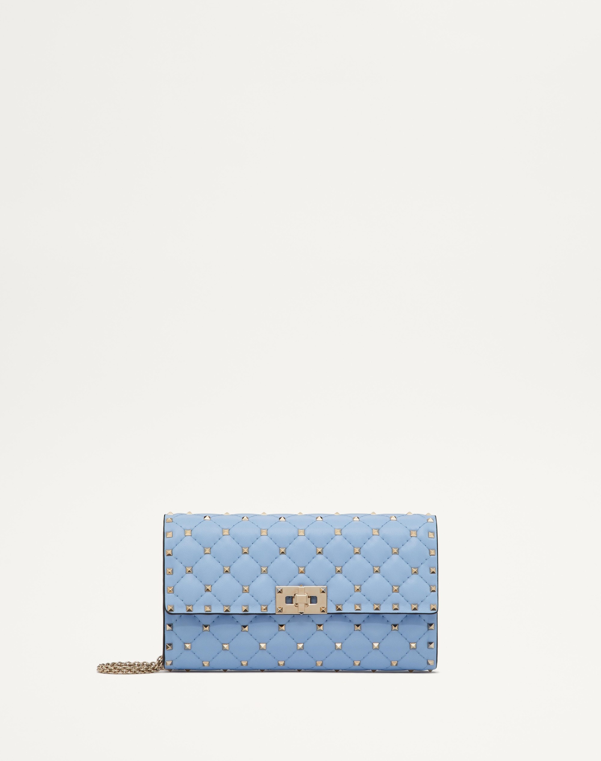 ROCKSTUD SPIKE NAPPA LEATHER CROSSBODY CLUTCH BAG 1