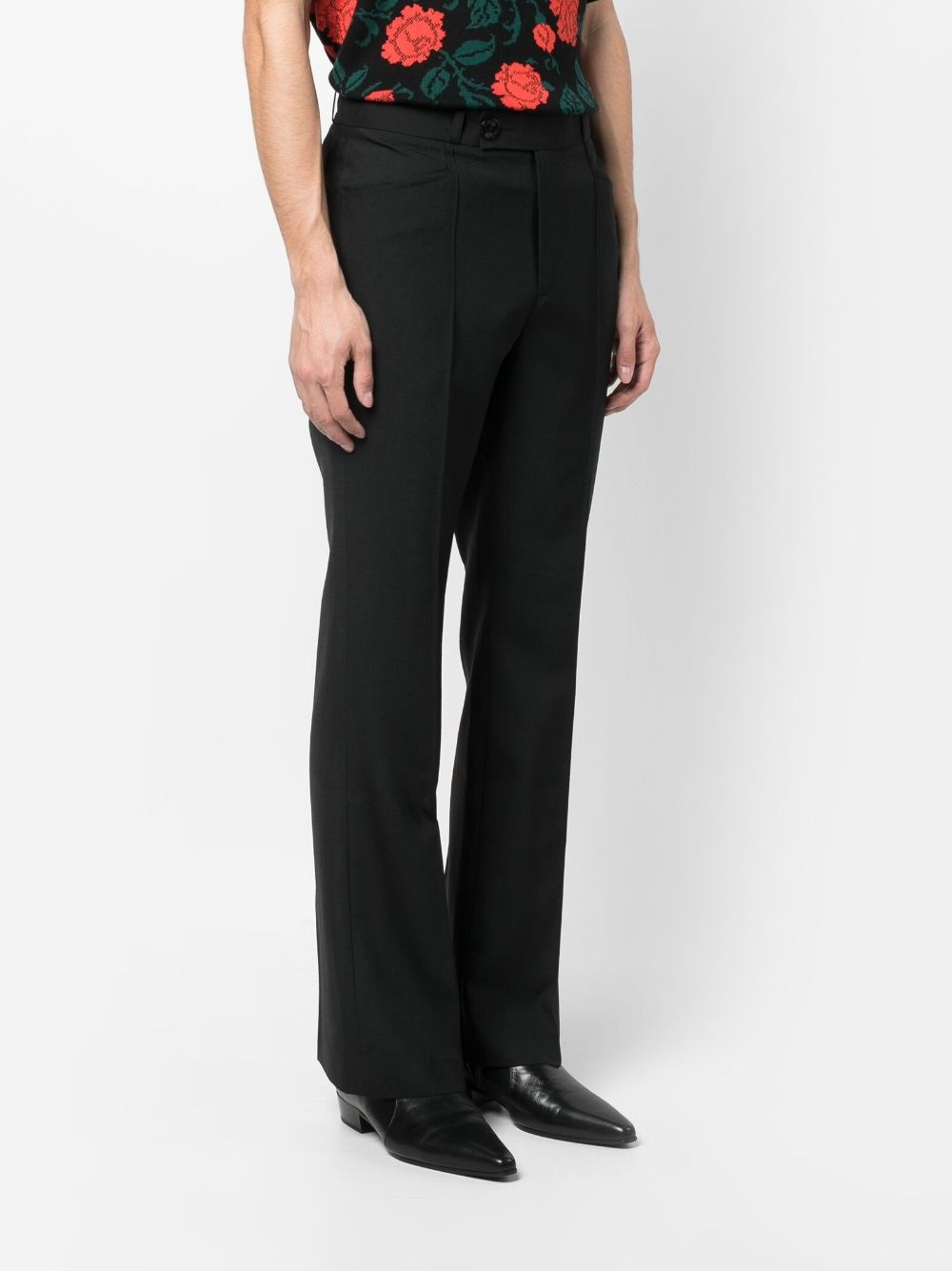 off-centre straight-leg trousers - 3