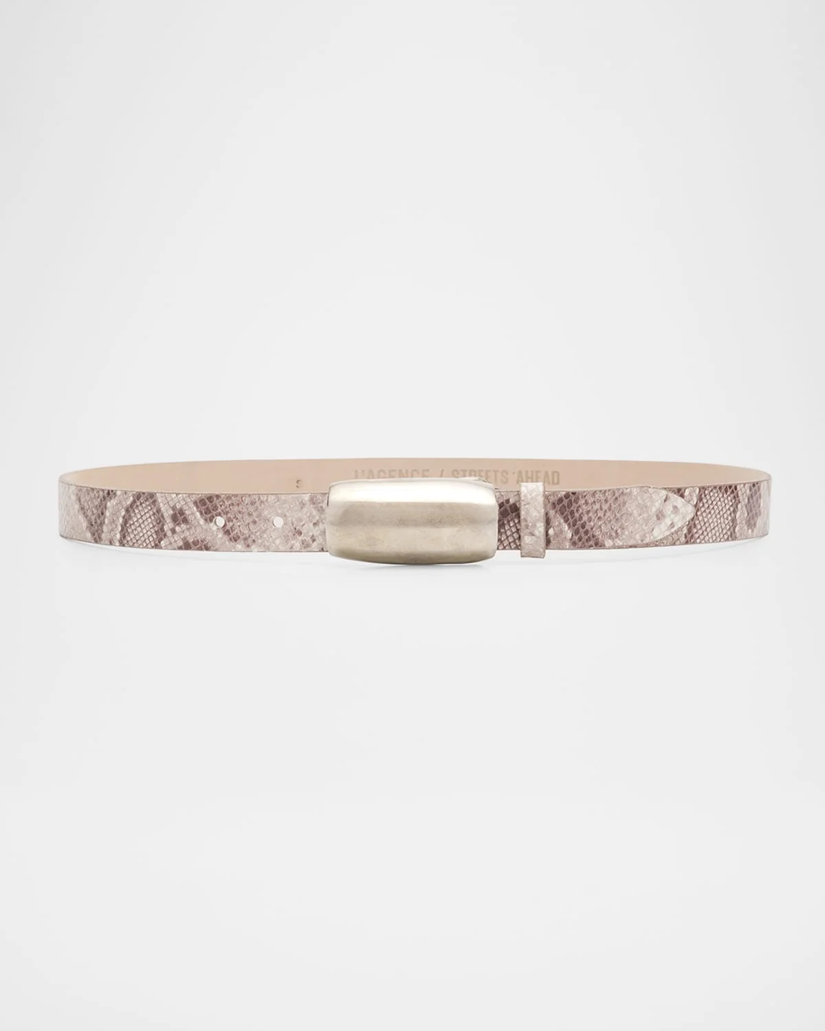 x Streets Ahead Marlowe Snake-Embossed Leather Belt - 1