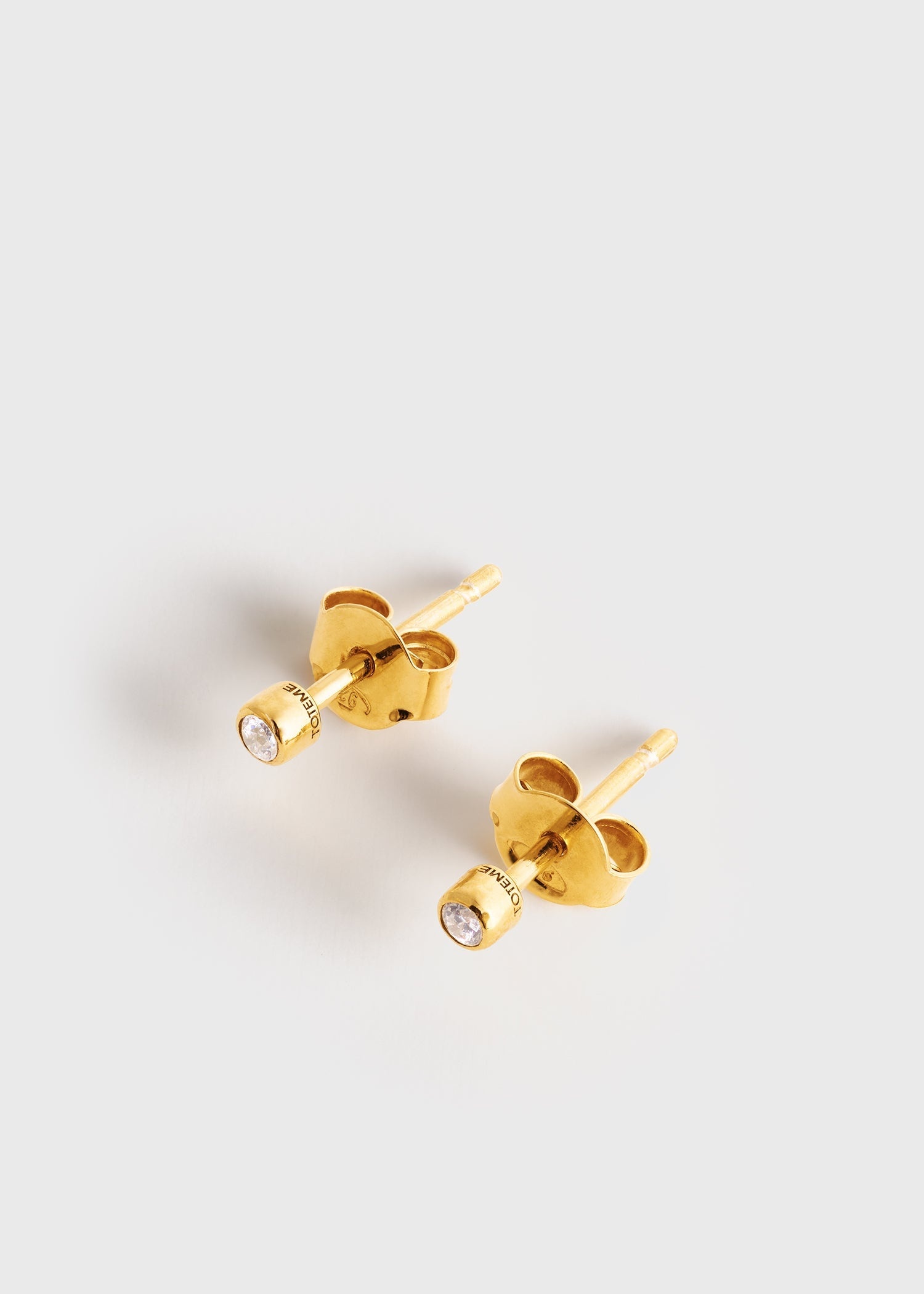 Mini diamond studs gold - 4