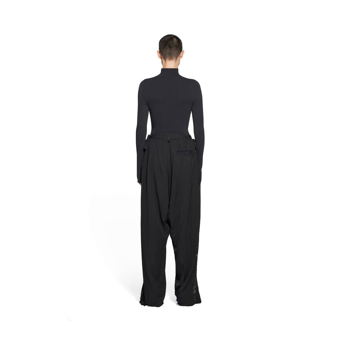 Skater Tuxedo Pants in Black - 4
