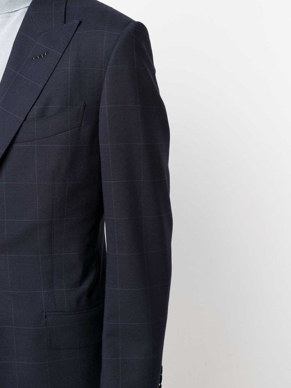 grid-print single-breasted suit - 6