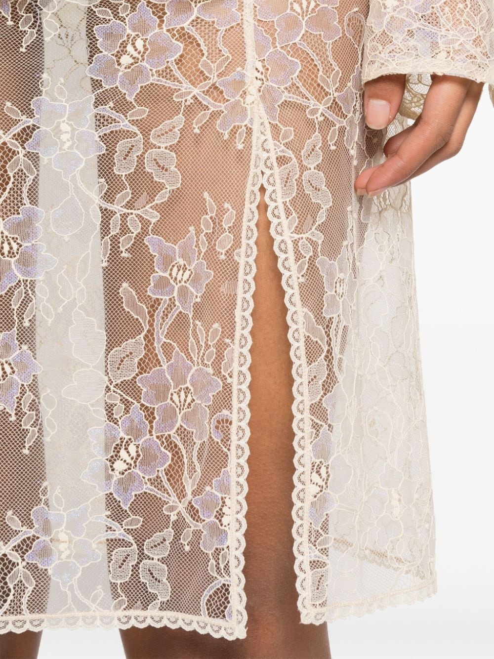 Justicia floral-lace skirt - 5