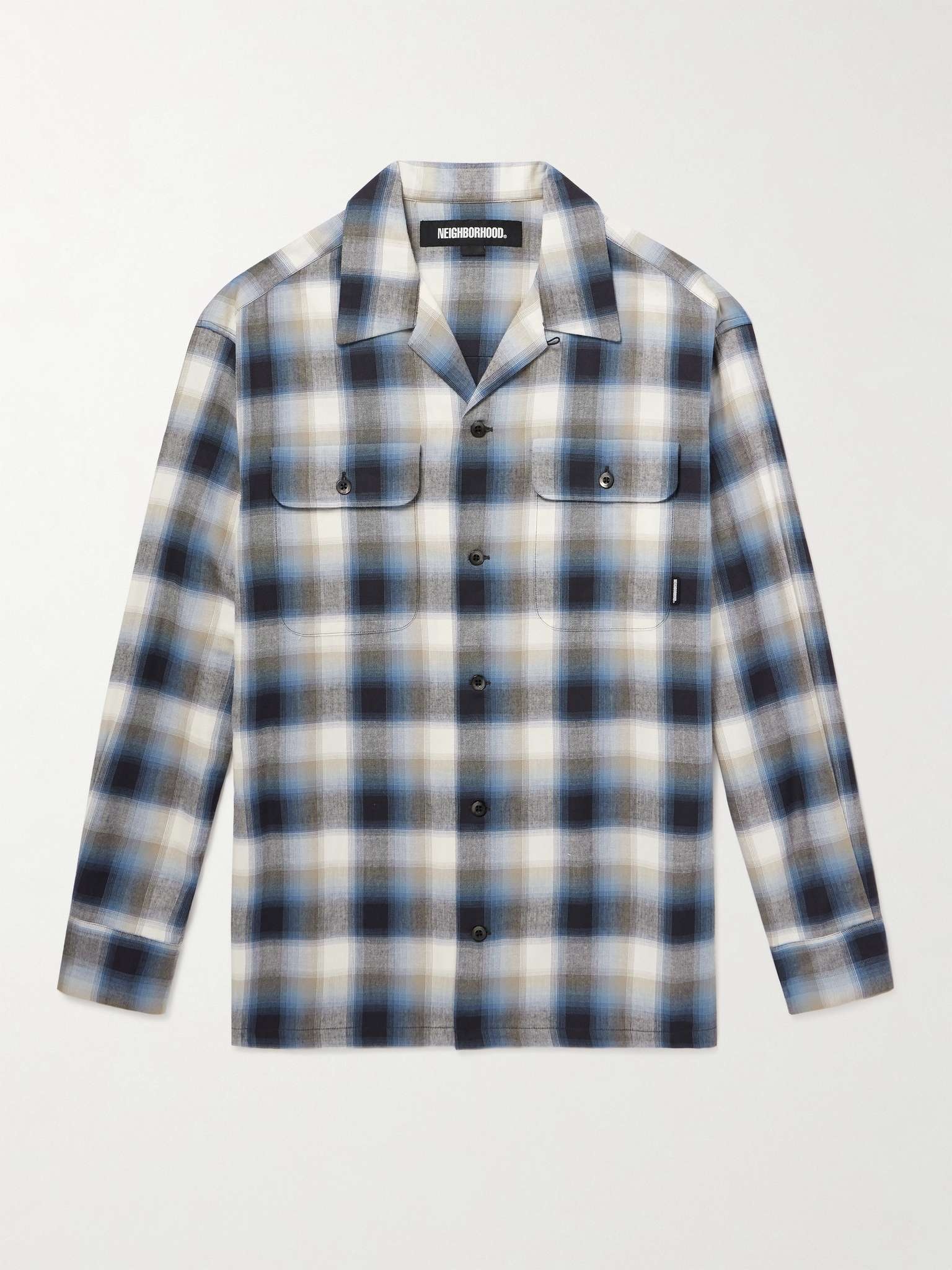 Checked Cotton-Blend Flannel Shirt - 1