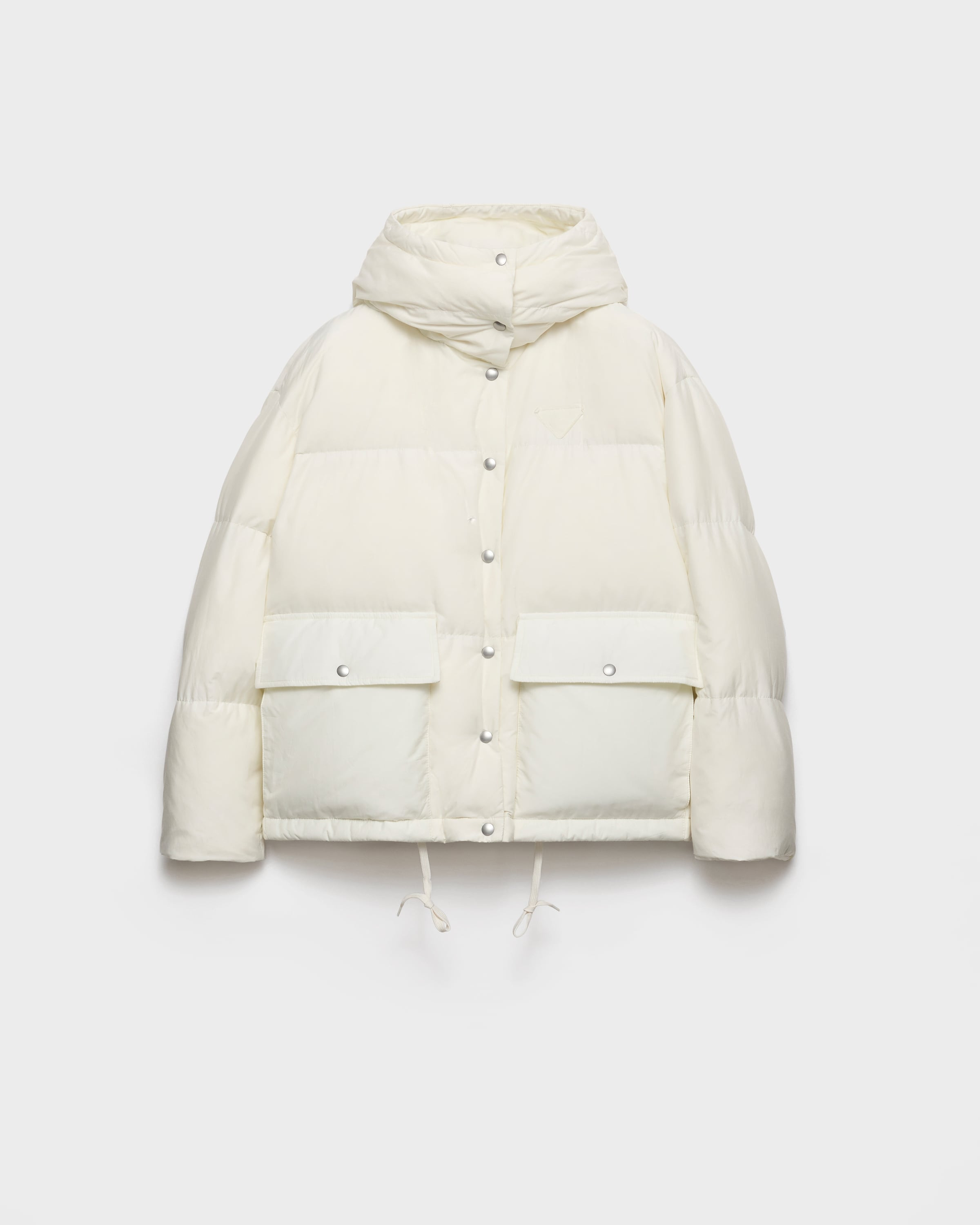 Medium-weight hooded soft fabric down jacket - 1