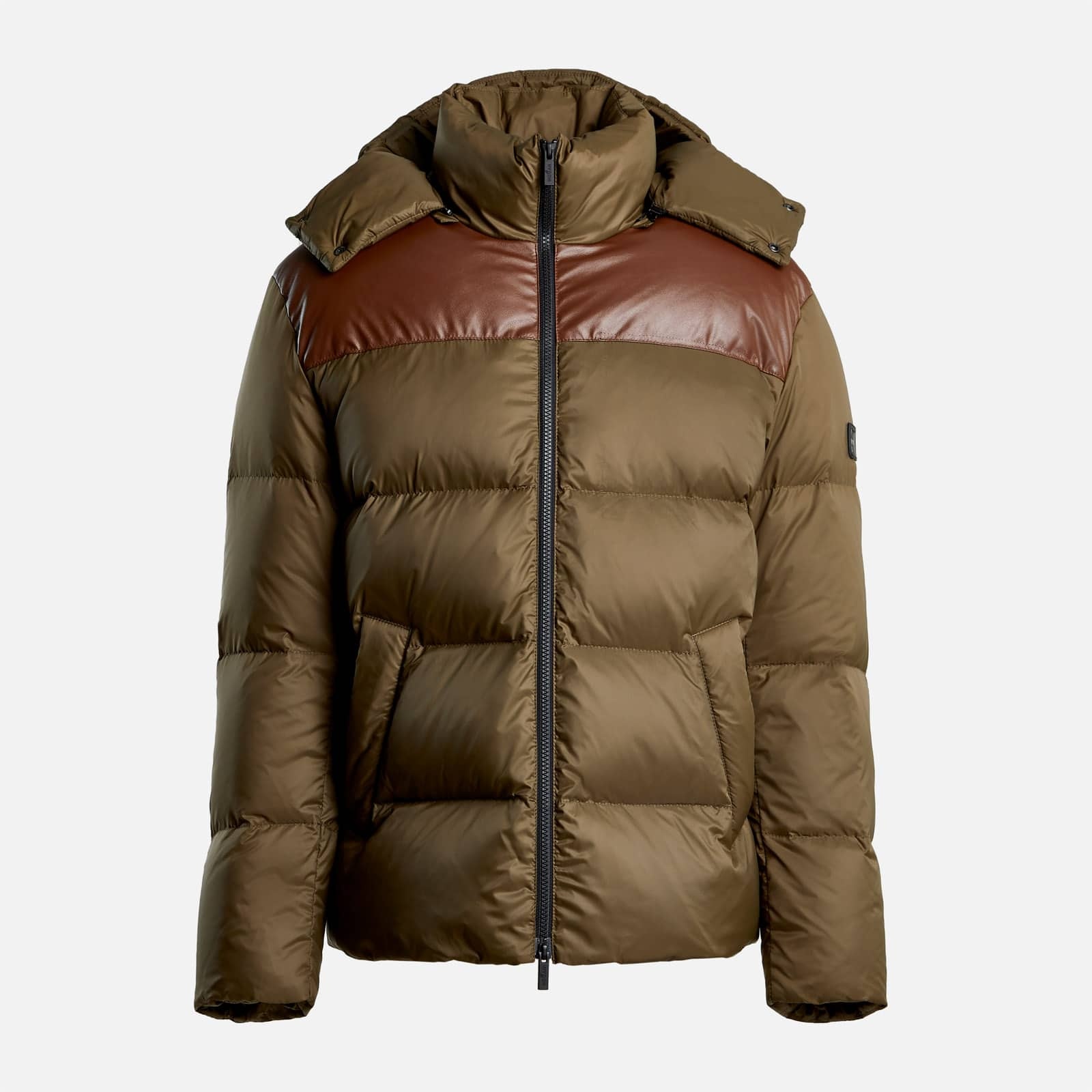 Hooded Down Jacket Green - 1
