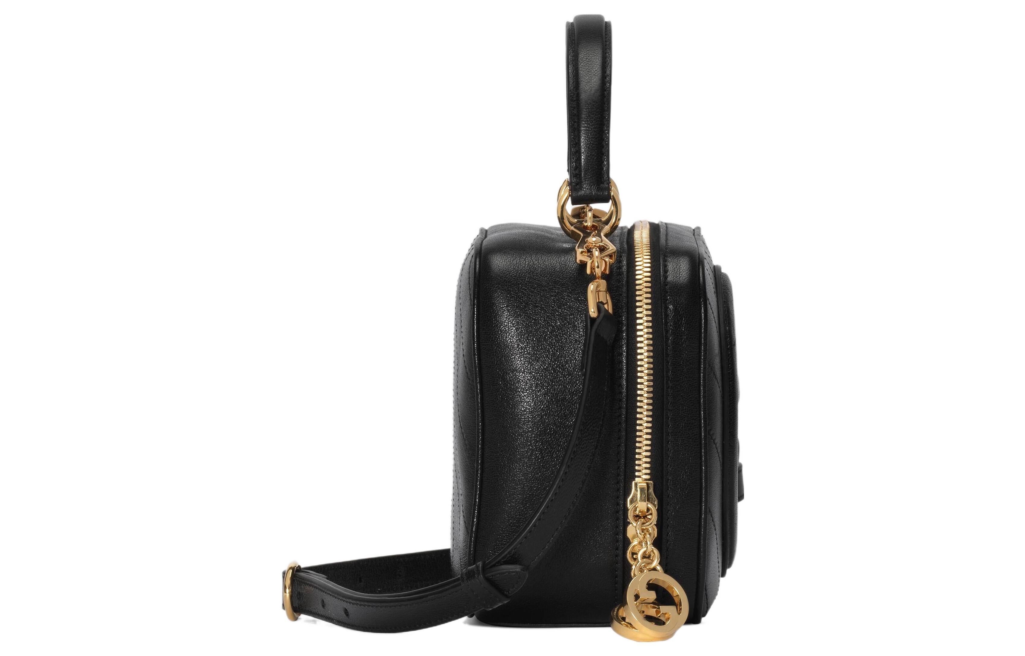 (WMNS) Gucci Blondie Top Handle Bag 'Black' 744434-1IV0G-1000 - 4