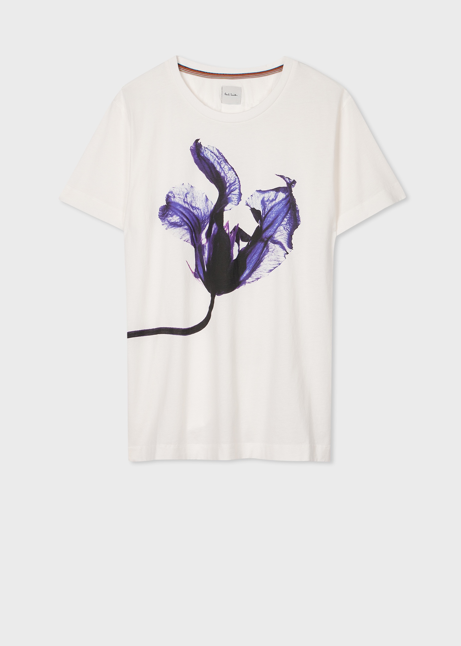 Women's White 'Solar Gram' Flower Stem T-Shirt - 1
