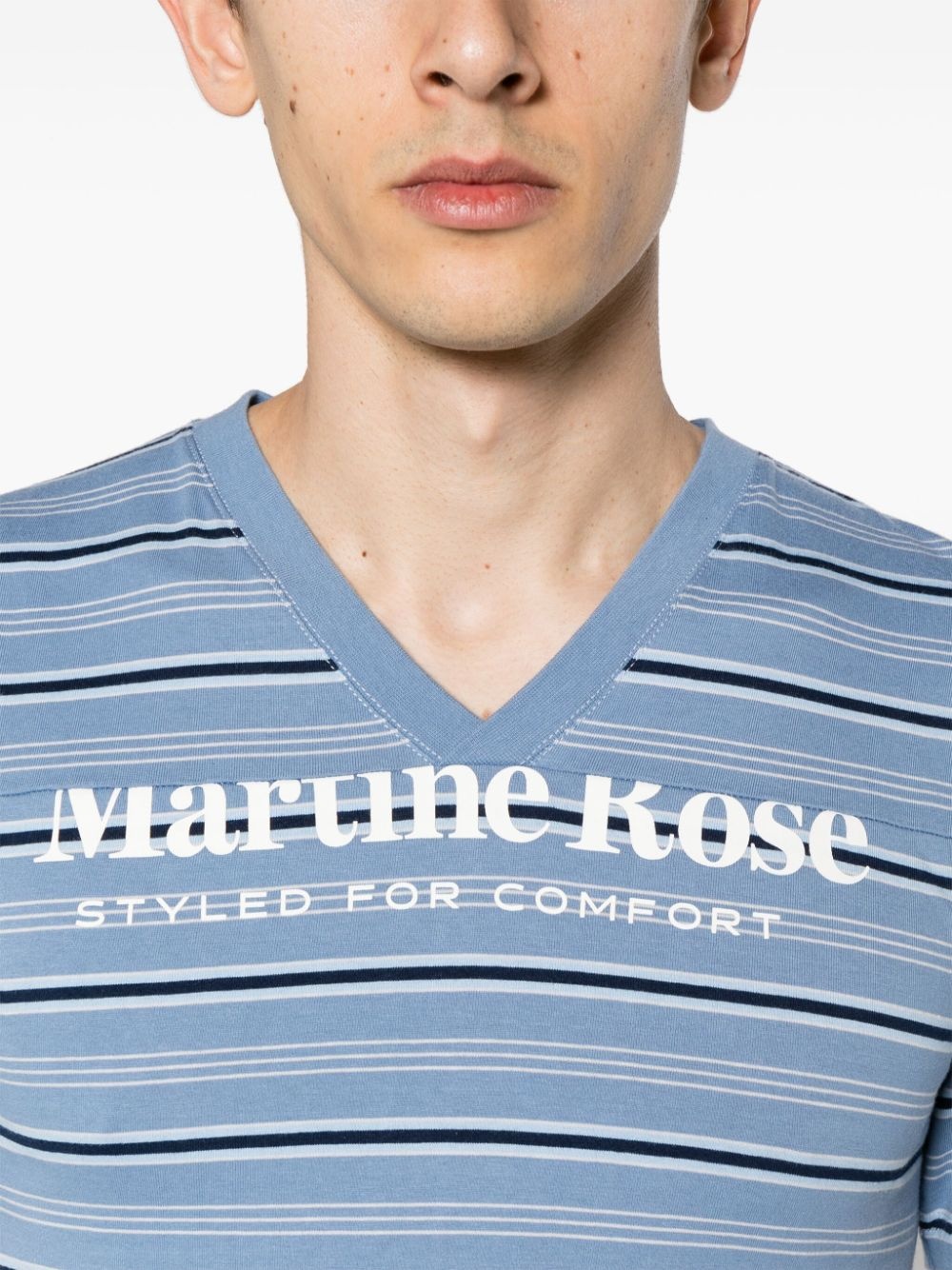 logo-print striped T-shirt - 5