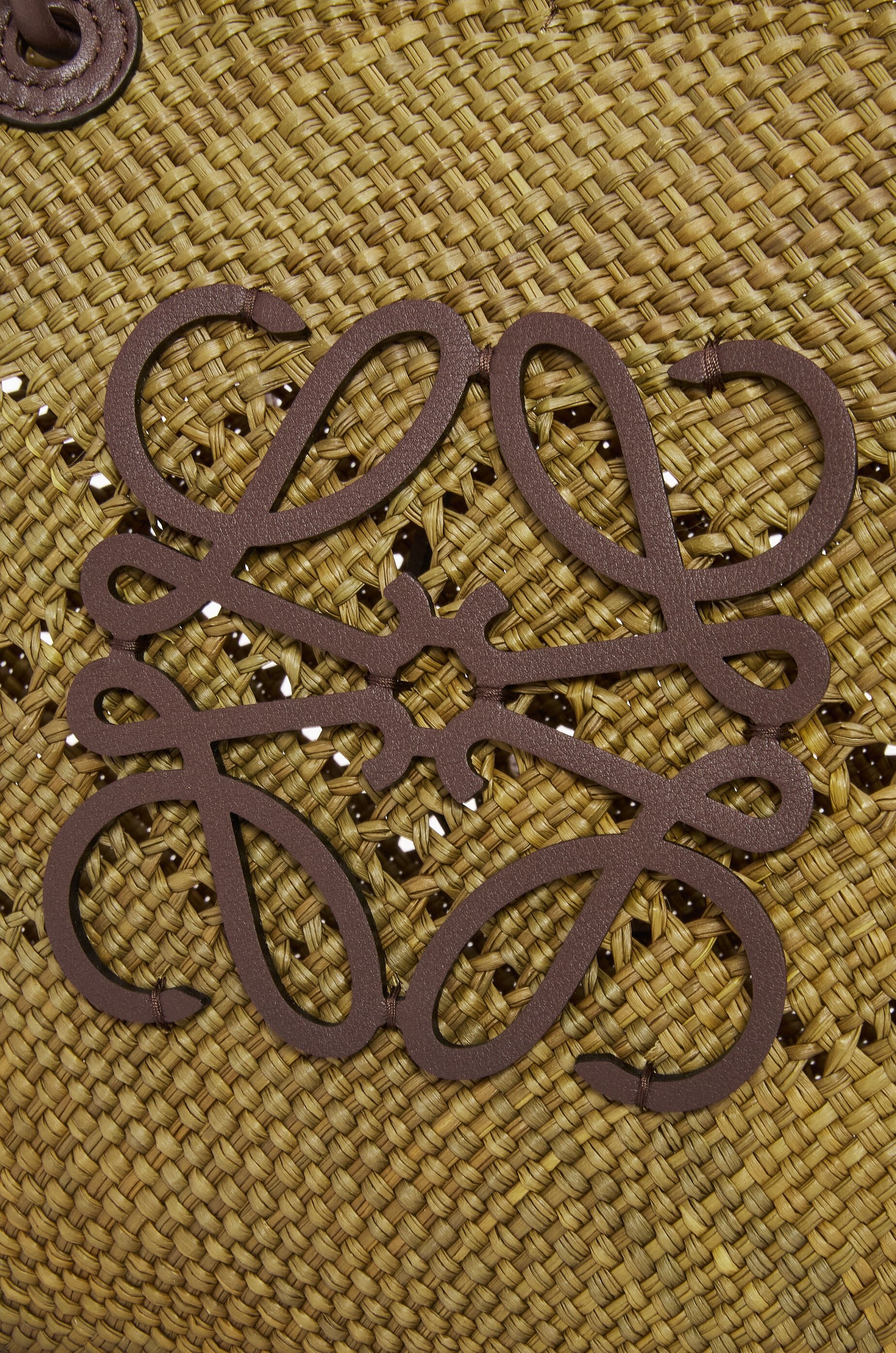 Anagram Basket bag in iraca palm and calfskin - 7