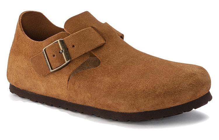 (WMNS) Birkenstock London Suede Leather Narrow Fit 'Mink' 1023650 - 2