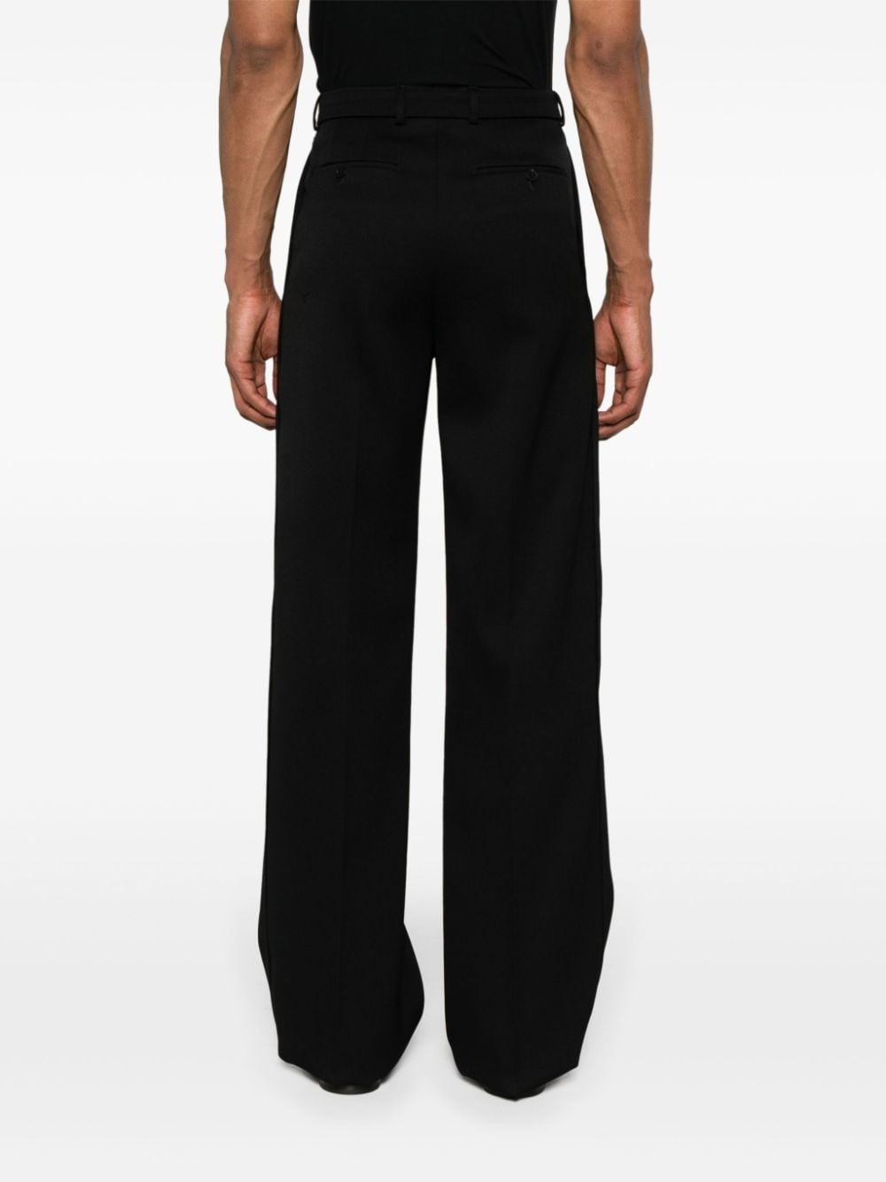 belted straight trousers - 5