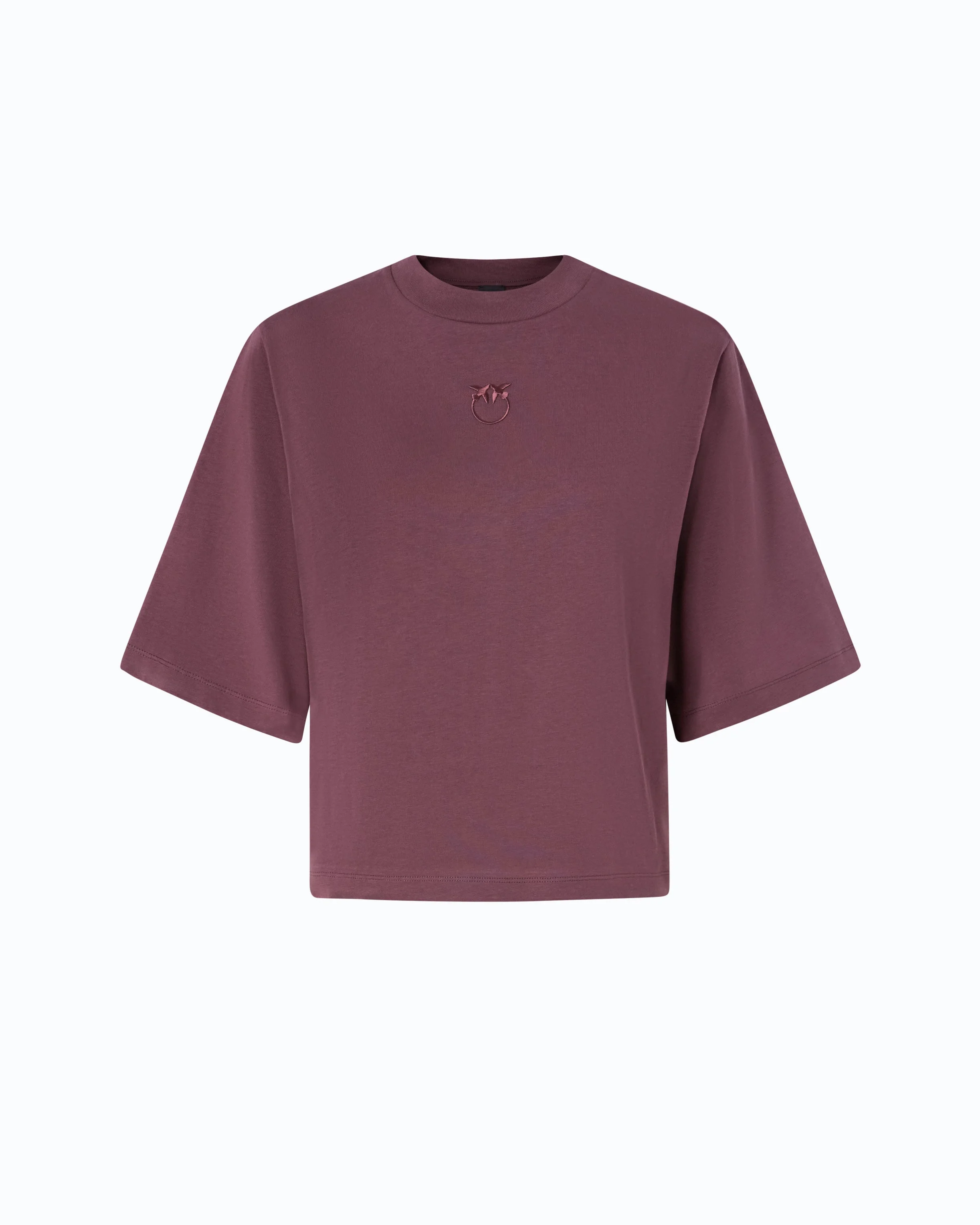 T-SHIRT WITH WIDE SLEEVES AND LOVE BIRDS LOGO - 1