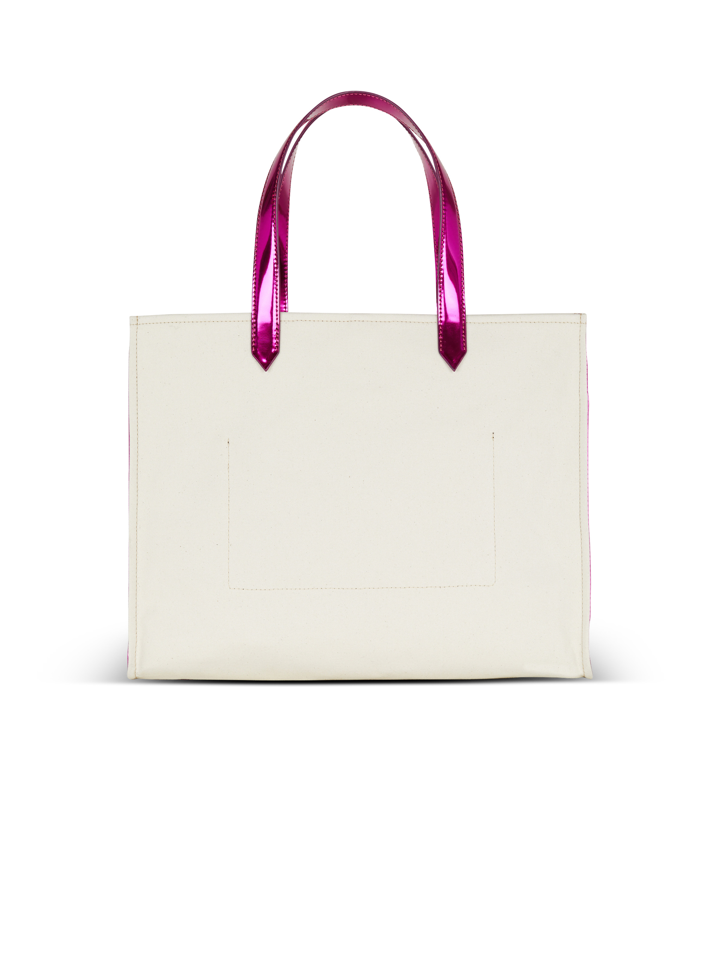 B-Army 42 tote bag in canvas and mirror-effect leather - 4