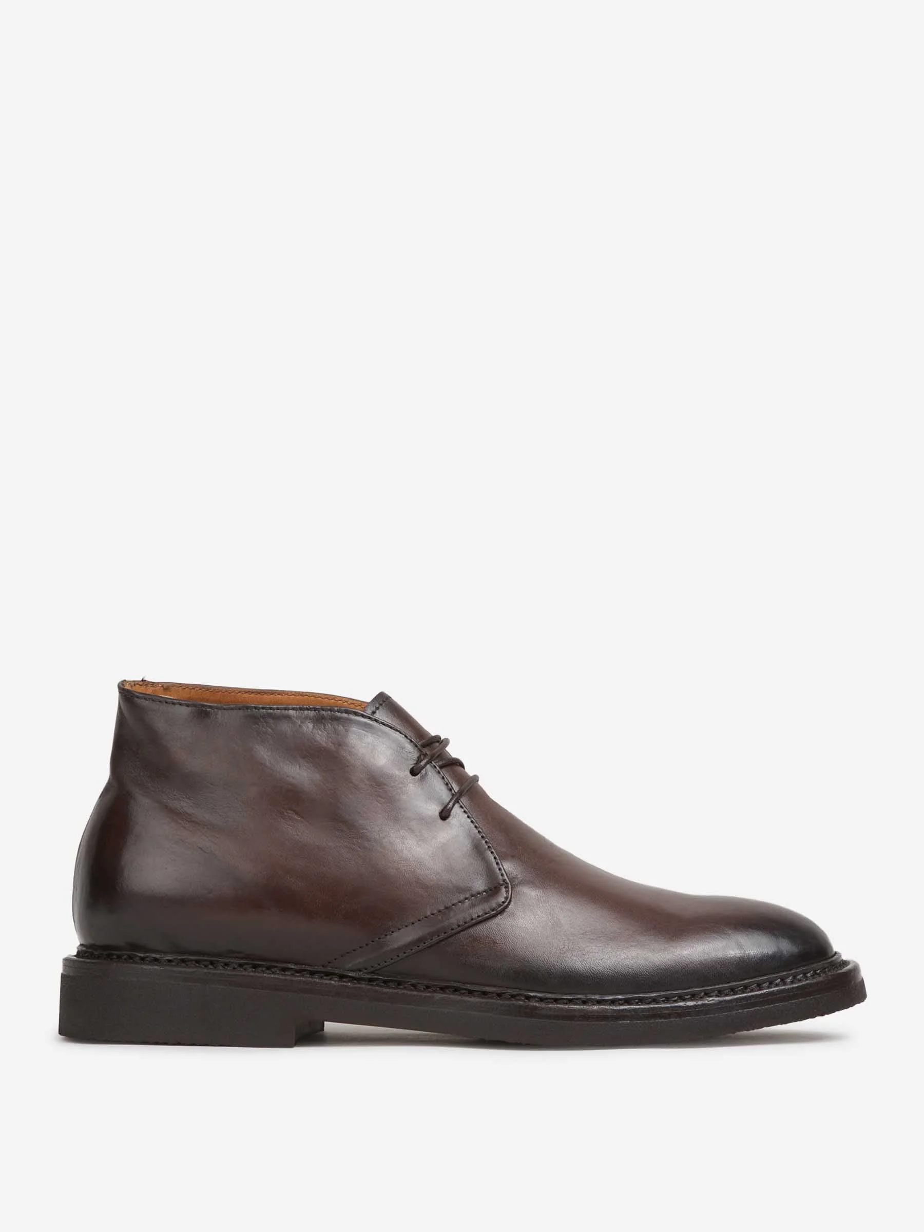 LEATHER LACE-UP ANKLE BOOTS - 1